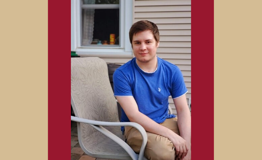 Brady Seigfried of Schuylkill Haven, Pa., sits outside