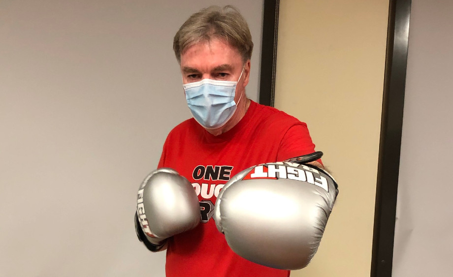 Pete Costello, Rock Steady Boxing patient at Good Shepherd. 